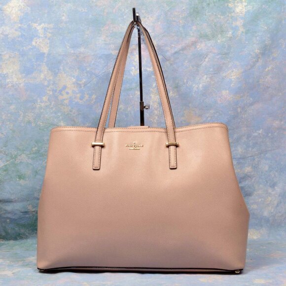 KATE SPADE NEW YORK LARGE LEATHER SERENA LAPTOP TOTE IN BLUSH PINK - Picture 1 of 14